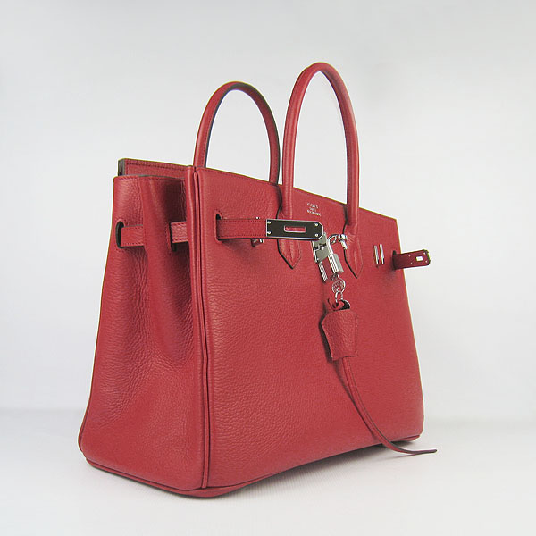 High Quality Fake Hermes Birkin 35CM Togo Leather Bag Red 6089